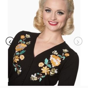 Dancing Days by Banned BEE cardigan UNIQUE VINTAGE SIZE L